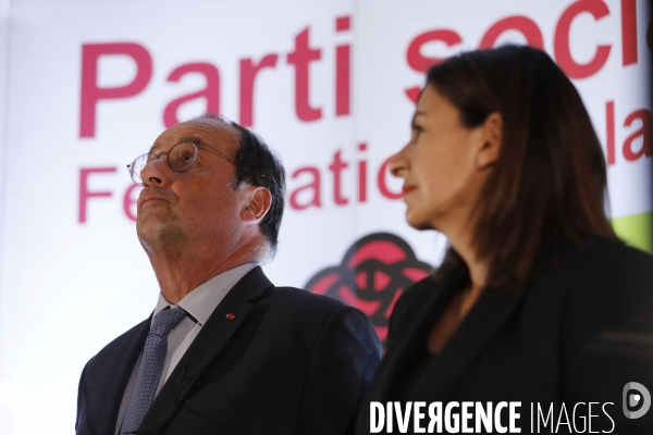 Anne HIDALGO et François Hollande à la fête de la rose de  Vénarsal à Malemort.