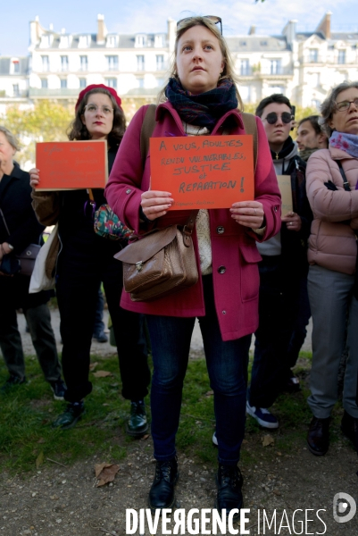 Rassemblement en soutien aux victimes de pédocriminalité dans l Eglise