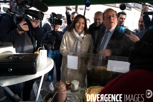 Anne Hidalgo au marché de Tulle