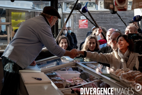 Anne Hidalgo au marché de Tulle