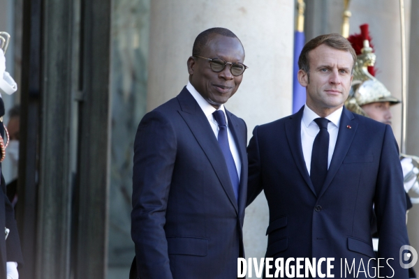 E.macron recoit le president de la republique du benin