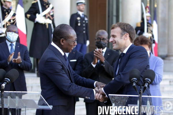 E.macron recoit le president de la republique du benin