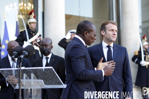 E.macron recoit le president de la republique du benin