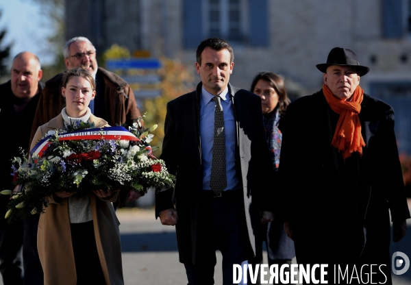 Florian philippot sur la tombe du général de gaulle