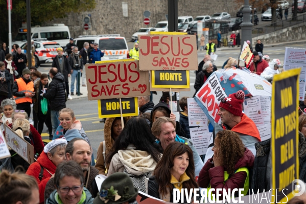 Manifestation contre la loi Covid et le passe sanitaire