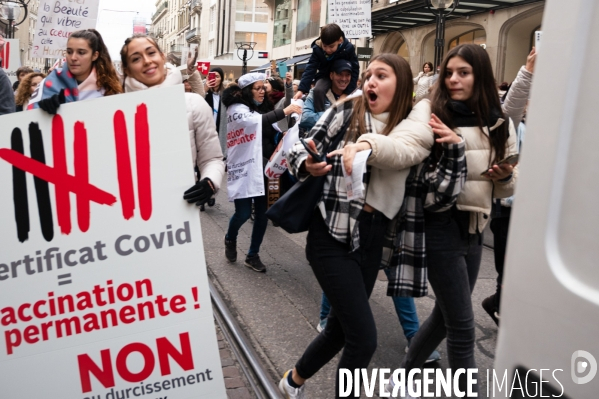 Manifestation contre la loi Covid et le passe sanitaire