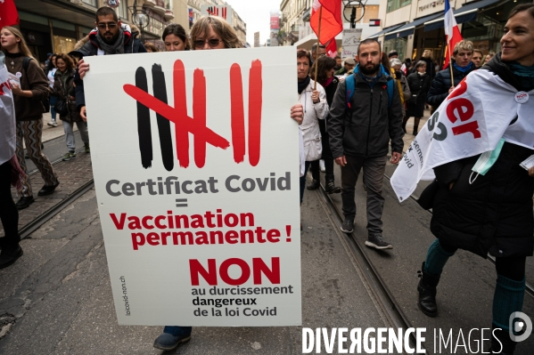 Manifestation contre la loi Covid et le passe sanitaire