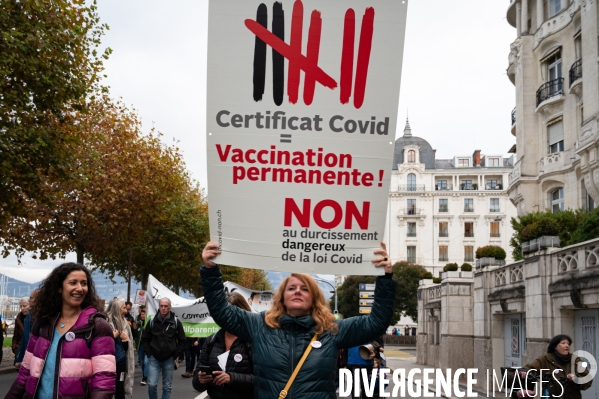 Manifestation contre la loi Covid et le passe sanitaire