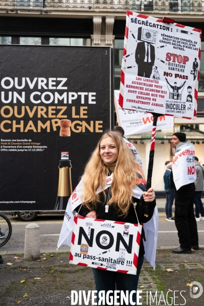 Manifestation contre la loi Covid et le passe sanitaire