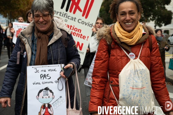 Manifestation contre la loi Covid et le passe sanitaire