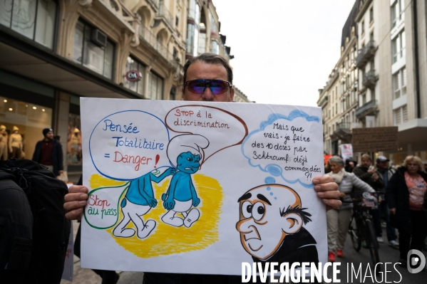 Manifestation contre la loi Covid et le passe sanitaire