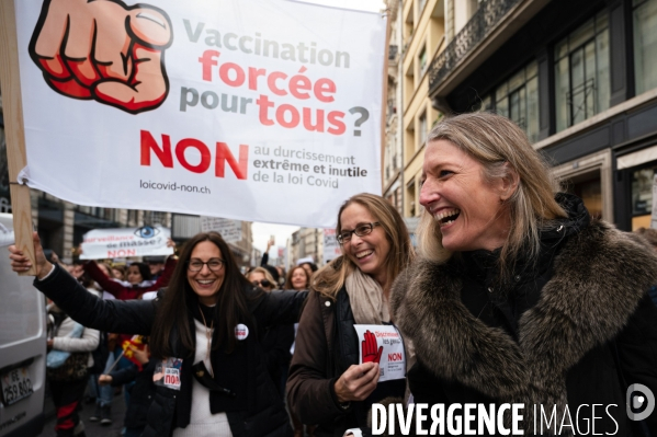 Manifestation contre la loi Covid et le passe sanitaire