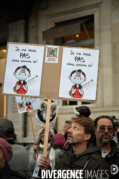 Manifestation contre la loi Covid et le passe sanitaire