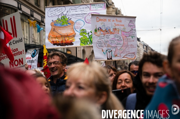 Manifestation contre la loi Covid et le passe sanitaire