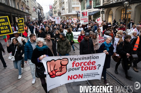 Manifestation contre la loi Covid et le passe sanitaire