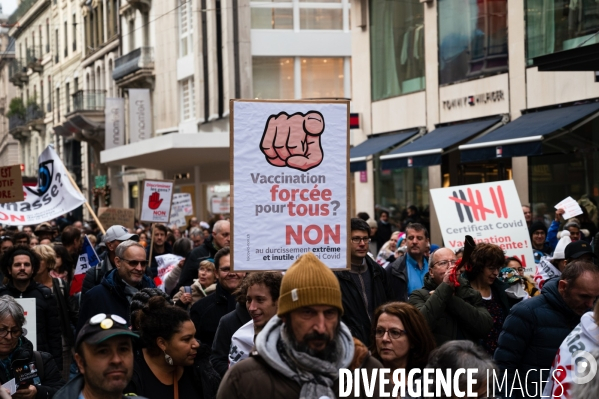 Manifestation contre la loi Covid et le passe sanitaire