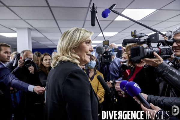 Inauguration QG campagne presidentielle Marine Le Pen RN