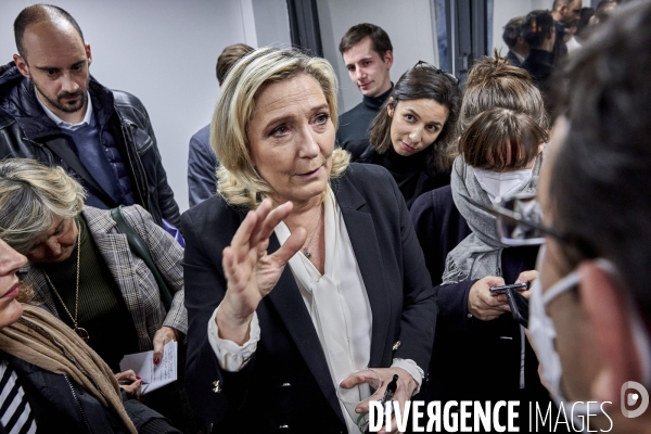 Inauguration QG campagne presidentielle Marine Le Pen RN