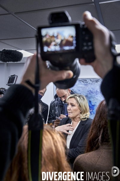 Inauguration QG campagne presidentielle Marine Le Pen RN