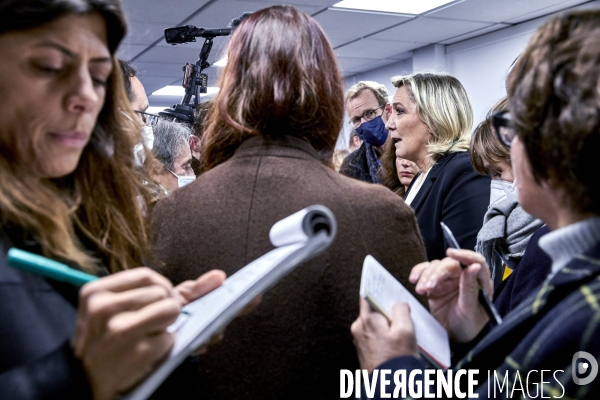 Inauguration QG campagne presidentielle Marine Le Pen RN