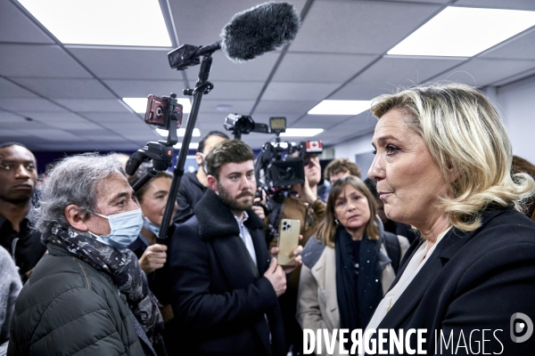 Inauguration QG campagne presidentielle Marine Le Pen RN