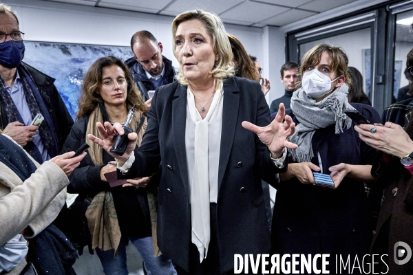 Inauguration QG campagne presidentielle Marine Le Pen RN