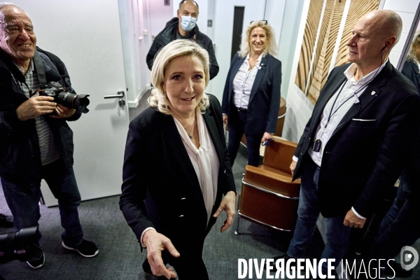 Inauguration QG campagne presidentielle Marine Le Pen RN