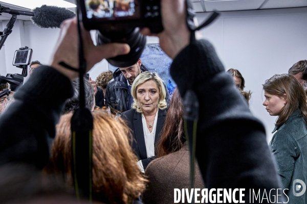 Inauguration QG campagne presidentielle Marine Le Pen RN