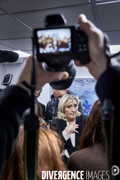 Inauguration QG campagne presidentielle Marine Le Pen RN