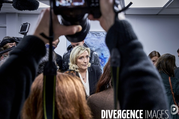 Inauguration QG campagne presidentielle Marine Le Pen RN