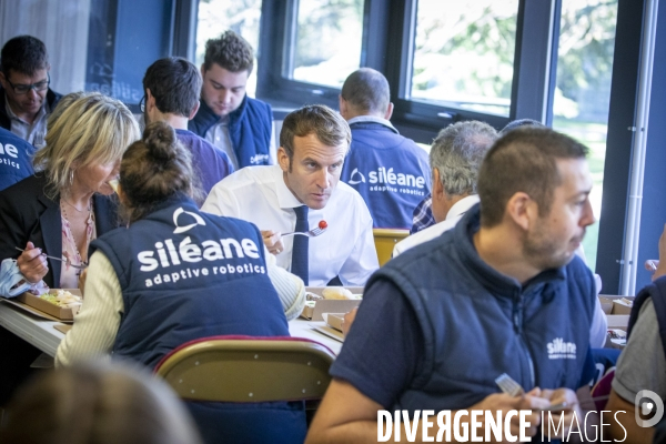 Emmanuel Macron à Saint-Etienne et Montbrison - Loire