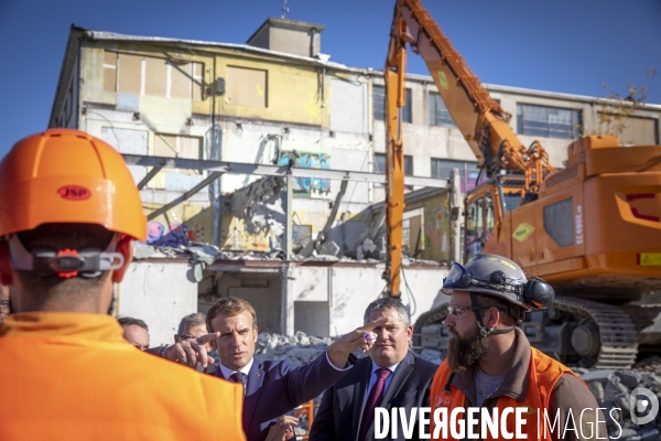 Emmanuel Macron à Saint-Etienne et Montbrison - Loire