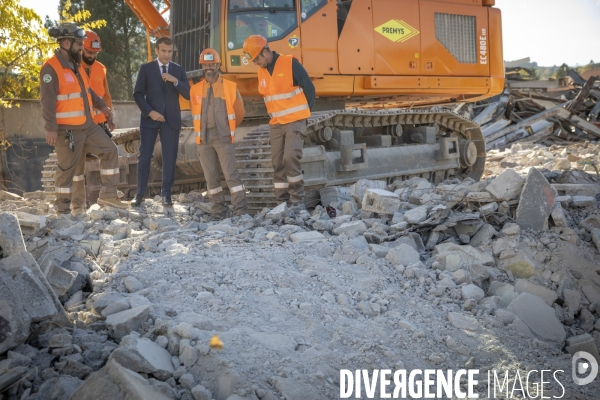 Emmanuel Macron à Saint-Etienne et Montbrison - Loire