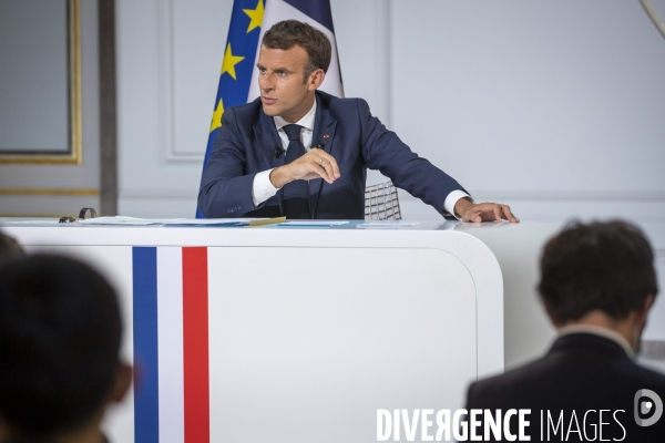 Emmanuel Macron : conférence de presse à l Elysée