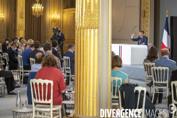 Emmanuel Macron : conférence de presse à l Elysée