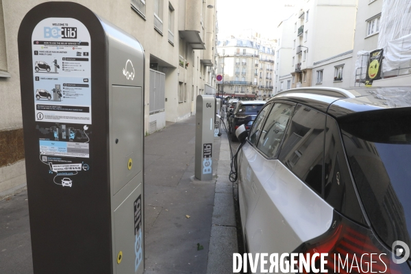 Points de recharge belib  pour vehicules electriques  dans paris