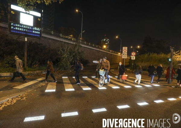 Marquage au sol lumineux porte de sevres