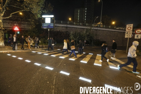 Marquage au sol lumineux porte de sevres