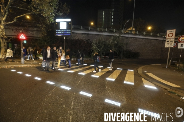 Marquage au sol lumineux porte de sevres