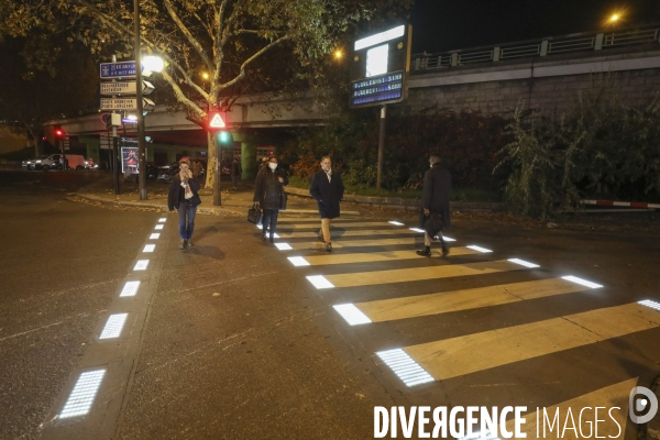 Marquage au sol lumineux porte de sevres