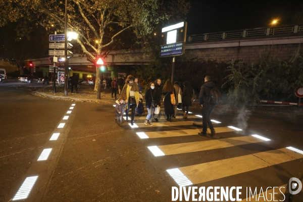 Marquage au sol lumineux porte de sevres