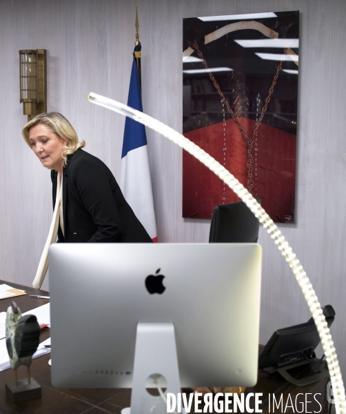 Inauguration du QG de la campagne presidentielle de 2022 de Marine Le Pen