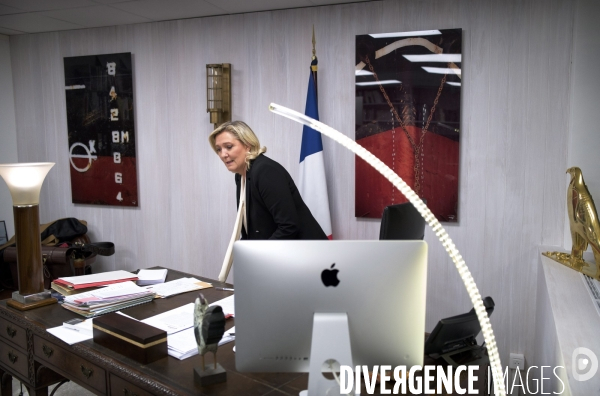 Inauguration du QG de la campagne presidentielle de 2022 de Marine Le Pen