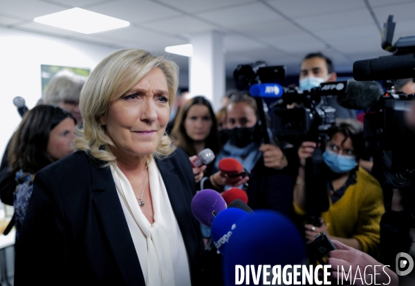 Inauguration du QG de la campagne presidentielle de 2022 de Marine Le Pen