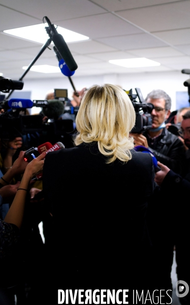 Inauguration du QG de la campagne presidentielle de 2022 de Marine Le Pen