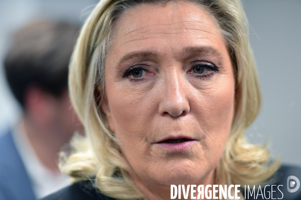 Inauguration du QG de la campagne presidentielle de 2022 de Marine Le Pen