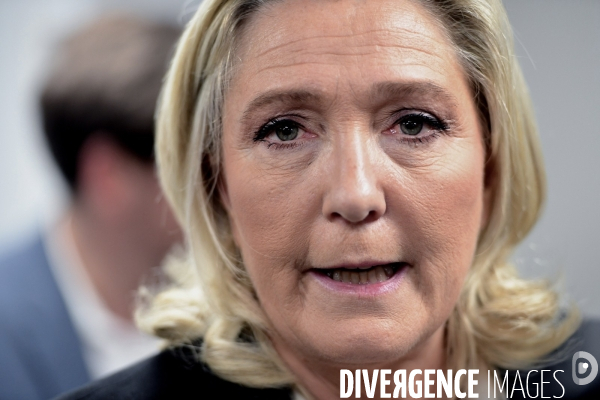 Inauguration du QG de la campagne presidentielle de 2022 de Marine Le Pen