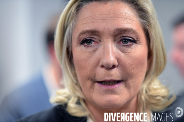 Inauguration du QG de la campagne presidentielle de 2022 de Marine Le Pen