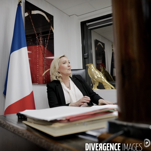 Inauguration du QG de la campagne presidentielle de 2022 de Marine Le Pen
