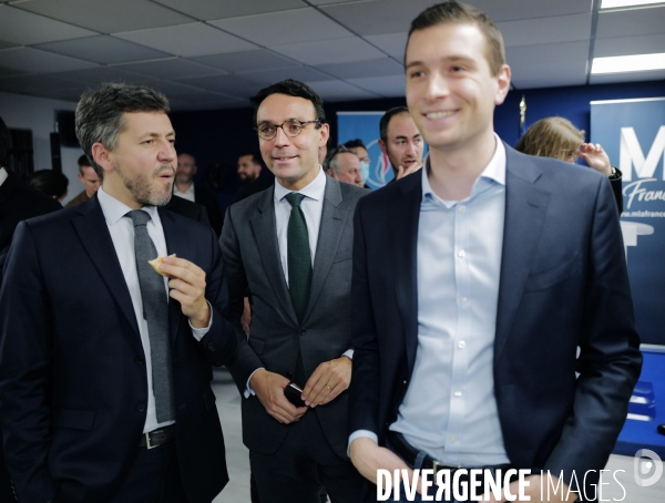 Inauguration du QG de la campagne presidentielle de 2022 de Marine Le Pen